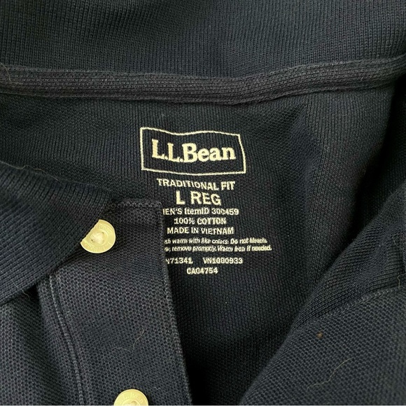 L.L. Bean Navy Polo Shirt - Picture 2 of 3